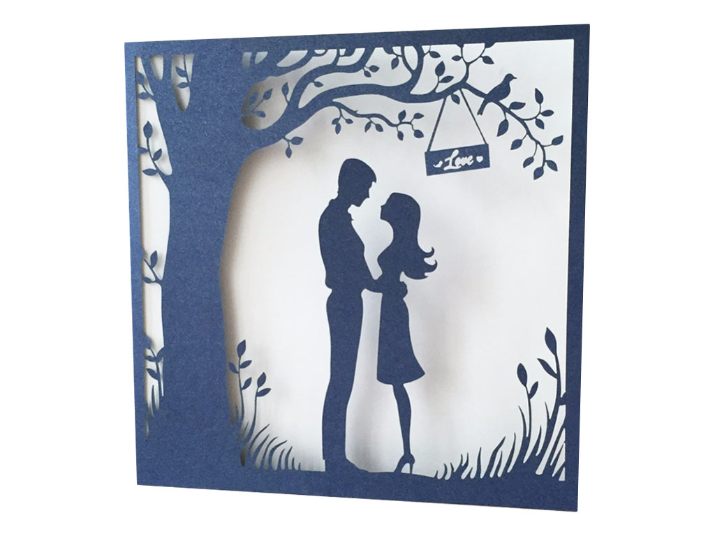 激光切割紙質(zhì)愛情賀卡