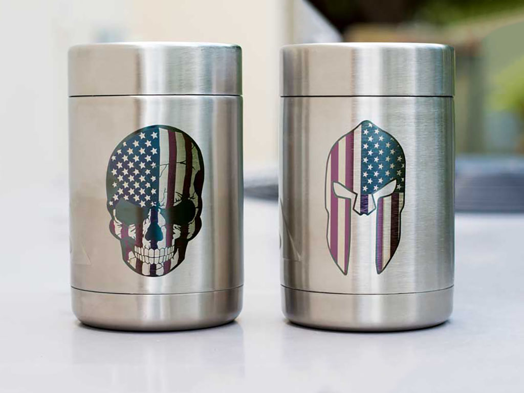 彩色激光雕刻杯子