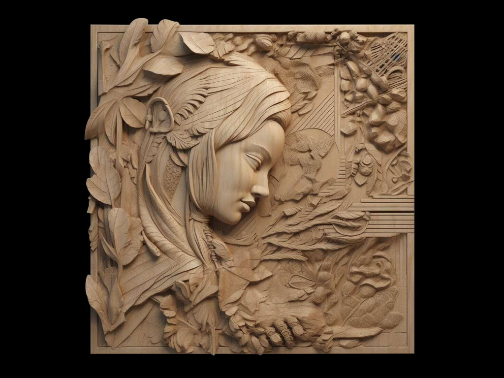 用于木浮雕項目的數(shù)控雕刻機