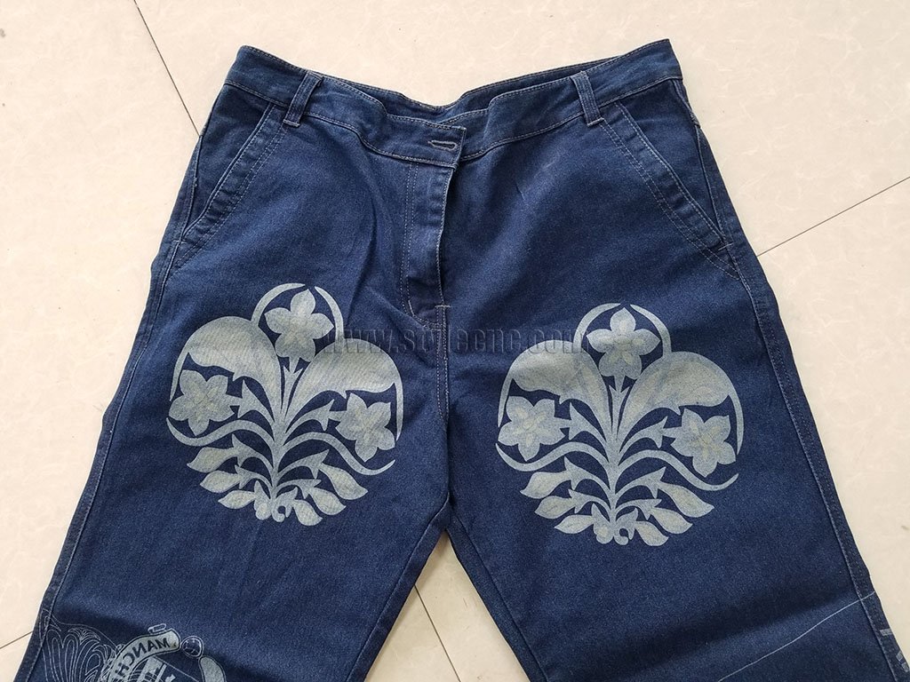 牛仔褲激光雕刻項(xiàng)目 CO2 激光打標(biāo)機(jī)