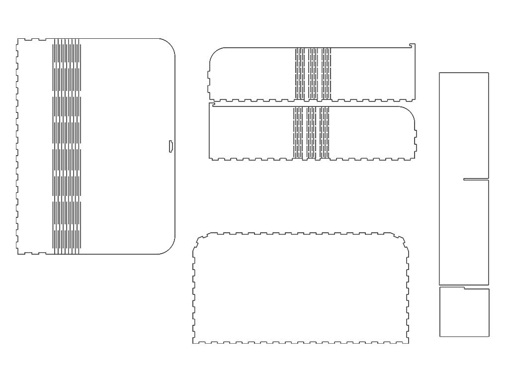 免費(fèi) 3D 木盒激光切割 CDR 文件