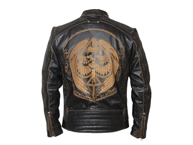 激光雕刻皮革摩托車夾克